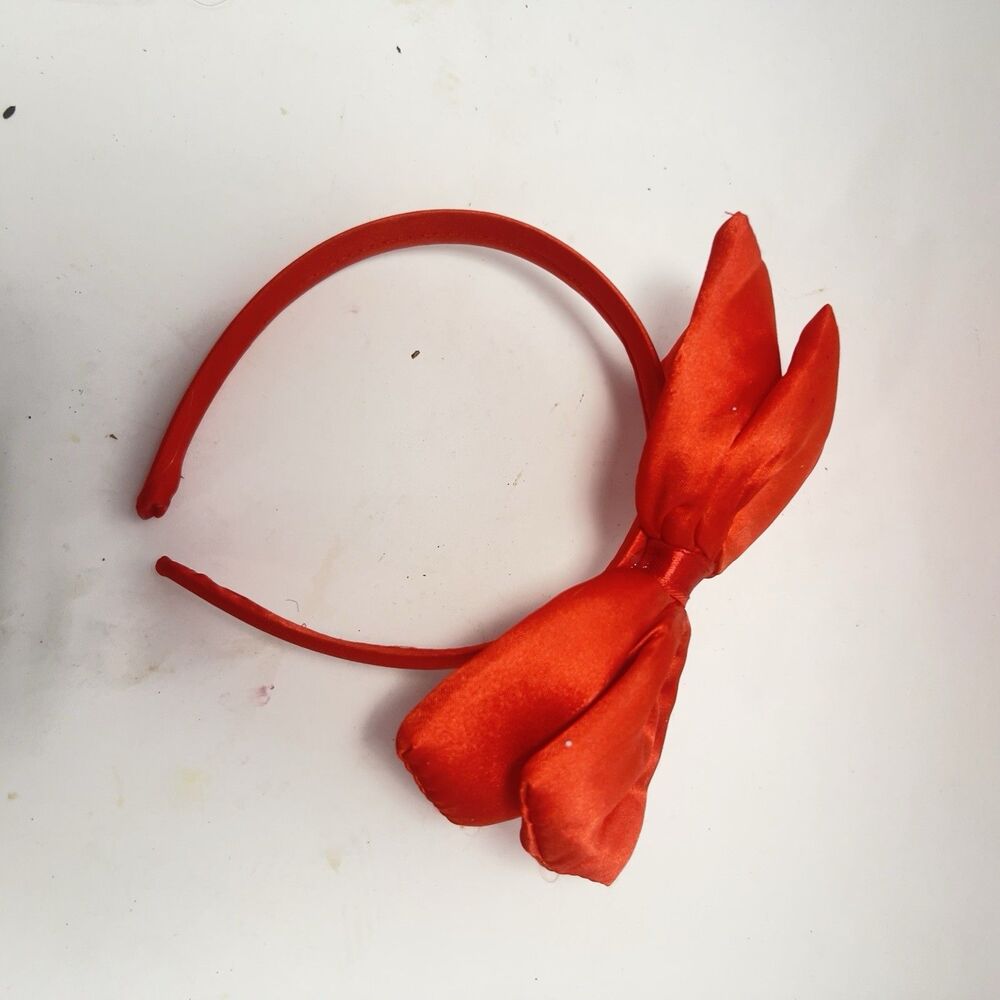 Red Snow White Headband w/ Puffy Bow Cosplay Halloween Disney Inspired
